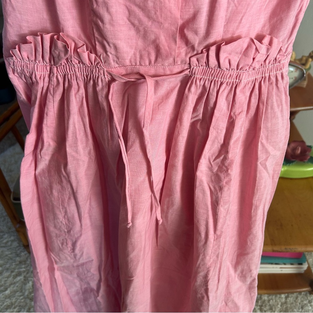 SOLD Vintage 1940s Dress I Pink Cotton Day Dress l M l 40s Pinup Rockabilly - Picture 6 of 6